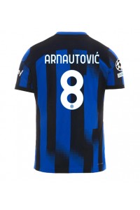 Inter Milan Marko Arnautovic #8 Jalkapallovaatteet Kotipaita 2023-24 Lyhythihainen